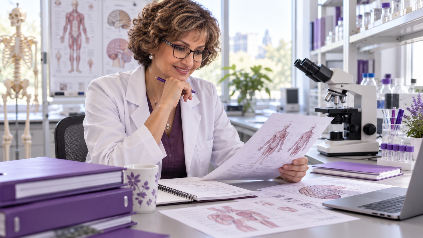 Dr. Denniz Zolnoun working at her desk